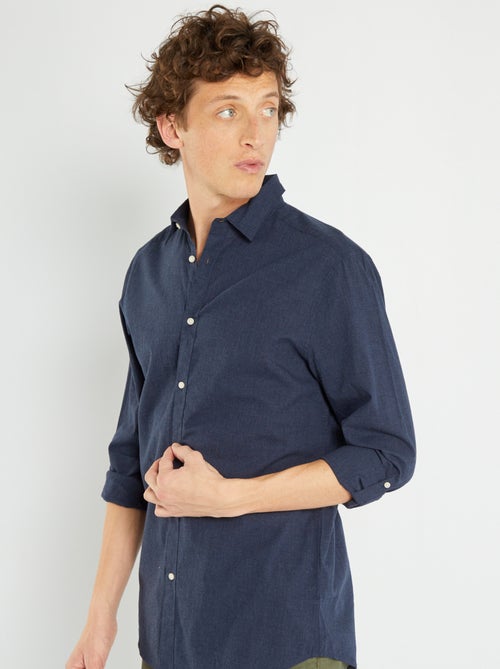 Camisa regular de manga comprida - Kiabi