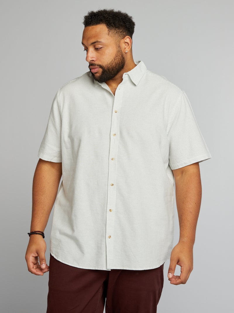 Camisa regular em algodão CAQUI - Kiabi
