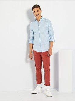 Camisa regular em algodão dobby - Kiabi