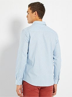 Camisa regular em algodão dobby - Kiabi
