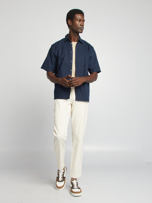 Camisa regular em linho misturado - Kiabi