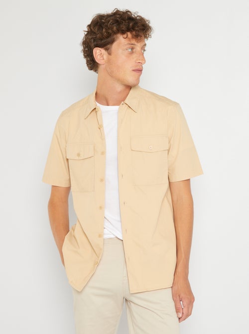 Camisa regular em popelina - Kiabi