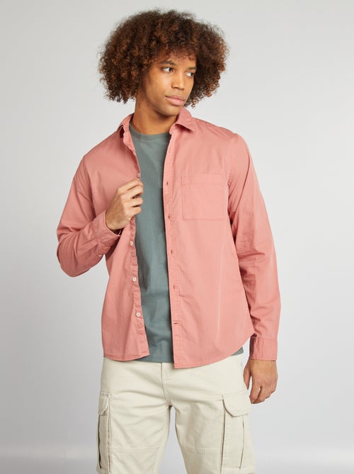 Camisa regular em popelina - Kiabi