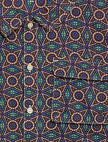 Camisa regular oxford em algodão liso