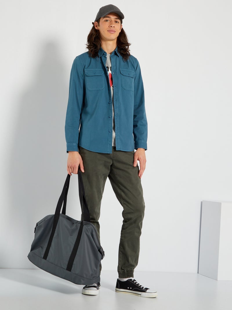 Camisa regular fit AZUL - Kiabi