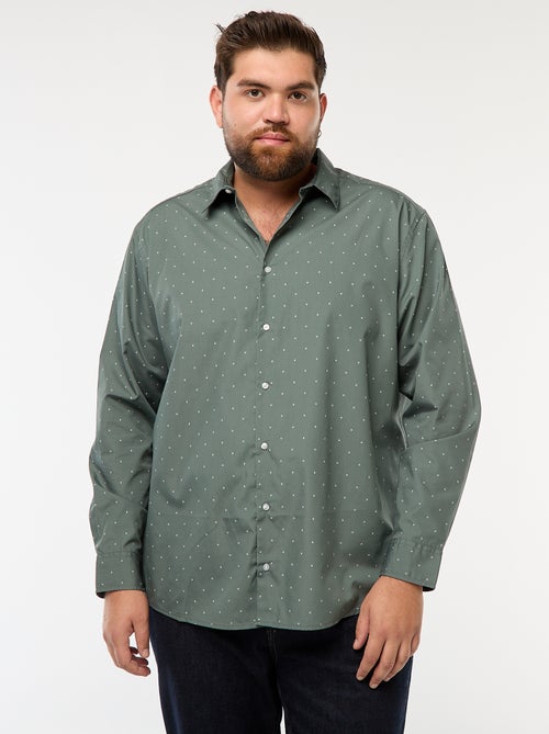 Camisa regular fit / corte direito com padrão - Kiabi