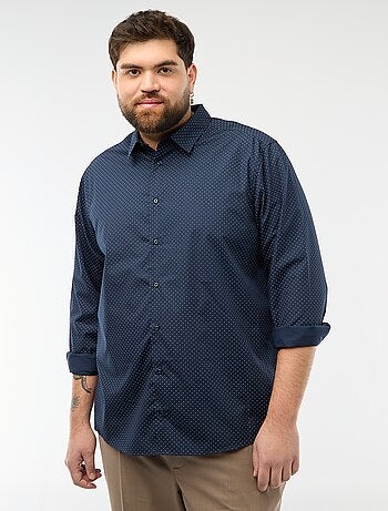 Camisa regular fit / corte reto com padrão