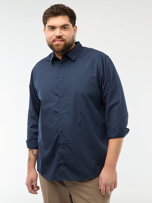 Camisa regular fit / corte reto com padrão - Kiabi