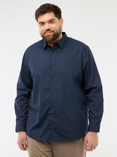 Camisa regular fit / corte reto com padrão - Kiabi