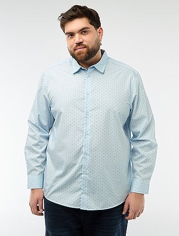 Camisa regular fit / corte reto com padrão