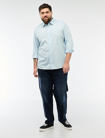 Camisa regular fit / corte reto com padrão