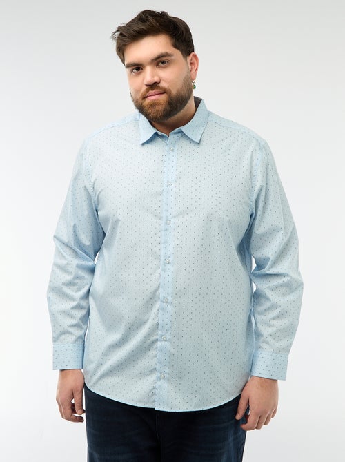 Camisa regular fit / corte reto com padrão - Kiabi
