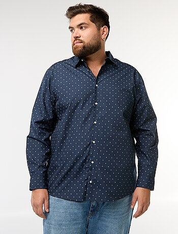 Camisa regular fit / corte reto com padrão