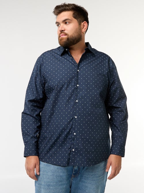 Camisa regular fit / corte reto com padrão - Kiabi