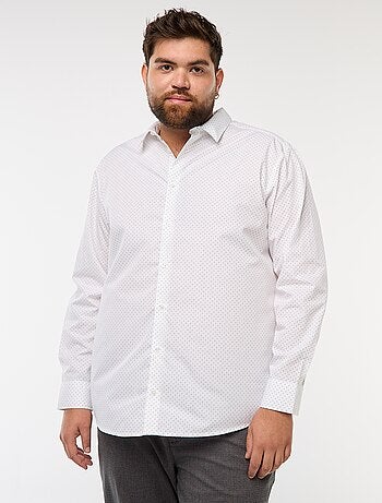 Camisa regular fit / corte reto com padrão