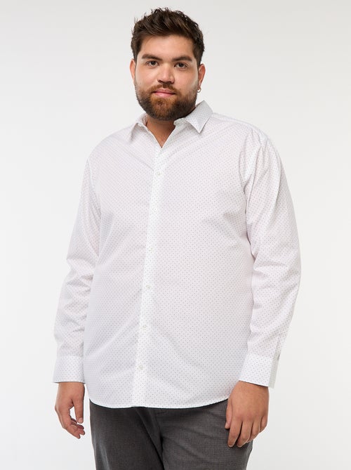 Camisa regular fit / corte reto com padrão - Kiabi