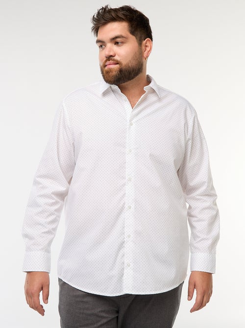 Camisa regular fit / corte reto com padrão - Kiabi