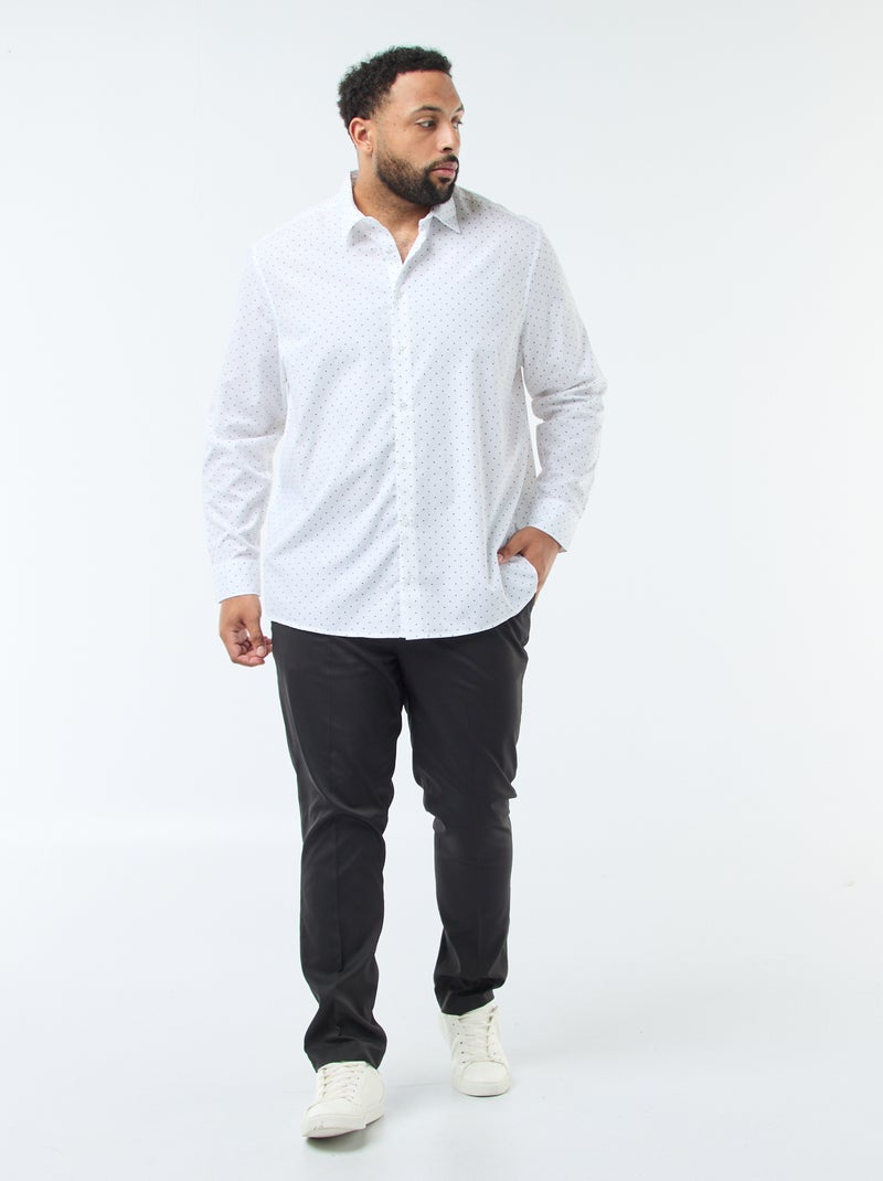 Camisa regular fit estampada Branco - Kiabi