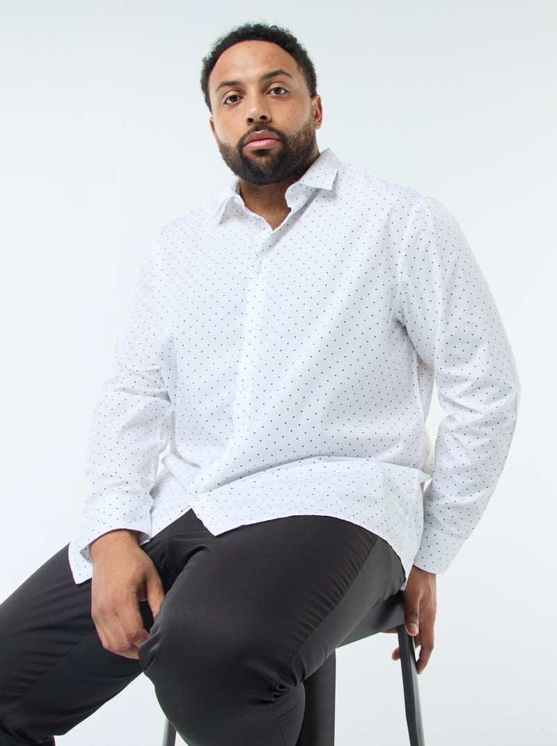 Camisa regular fit estampada Branco - Kiabi