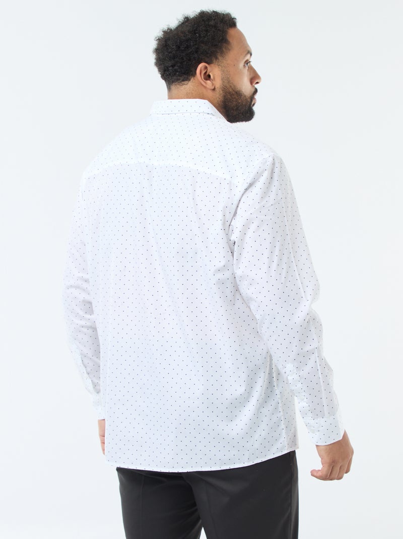 Camisa regular fit estampada Branco - Kiabi