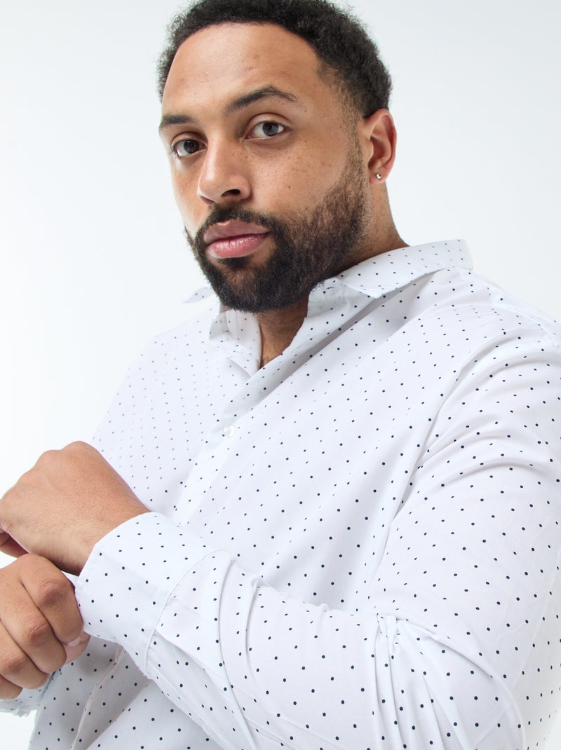 Camisa regular fit estampada Branco - Kiabi