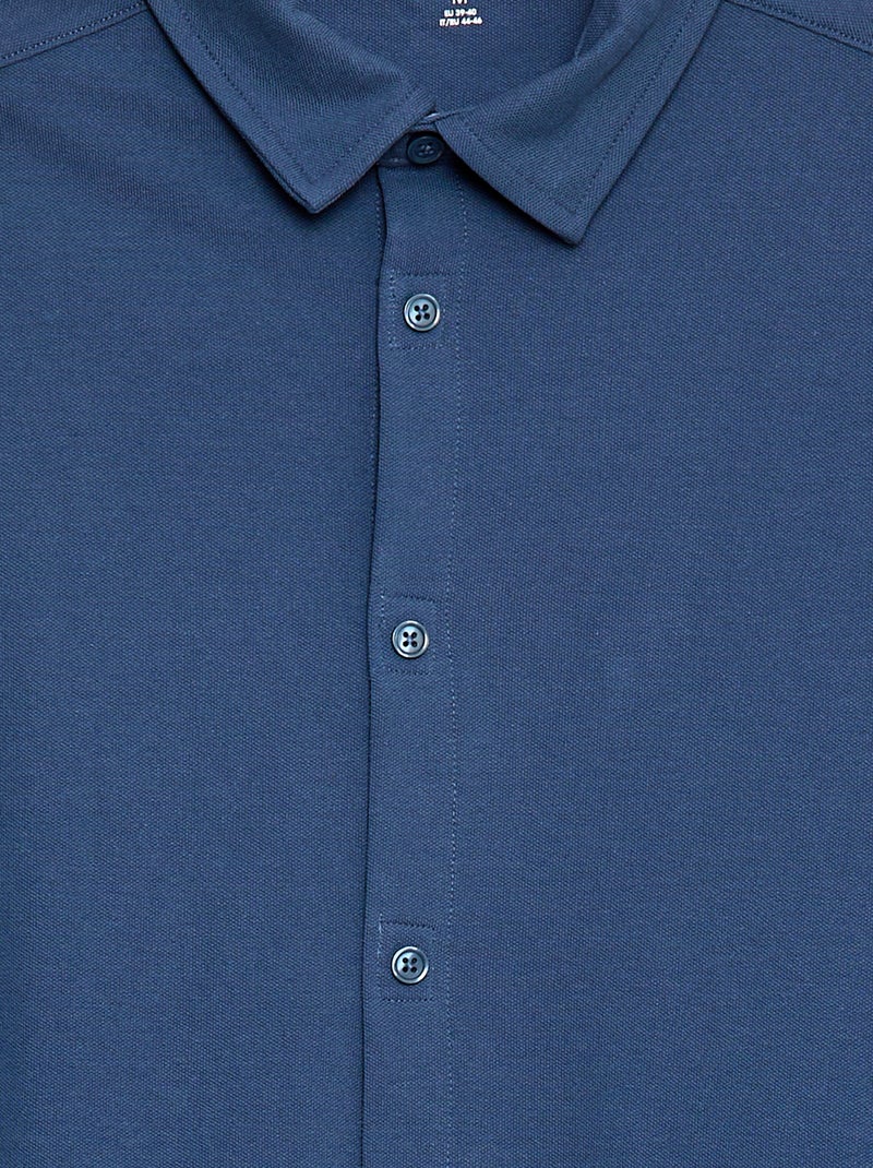 Camisa reta - coleção fácil de vestir Azul - Kiabi