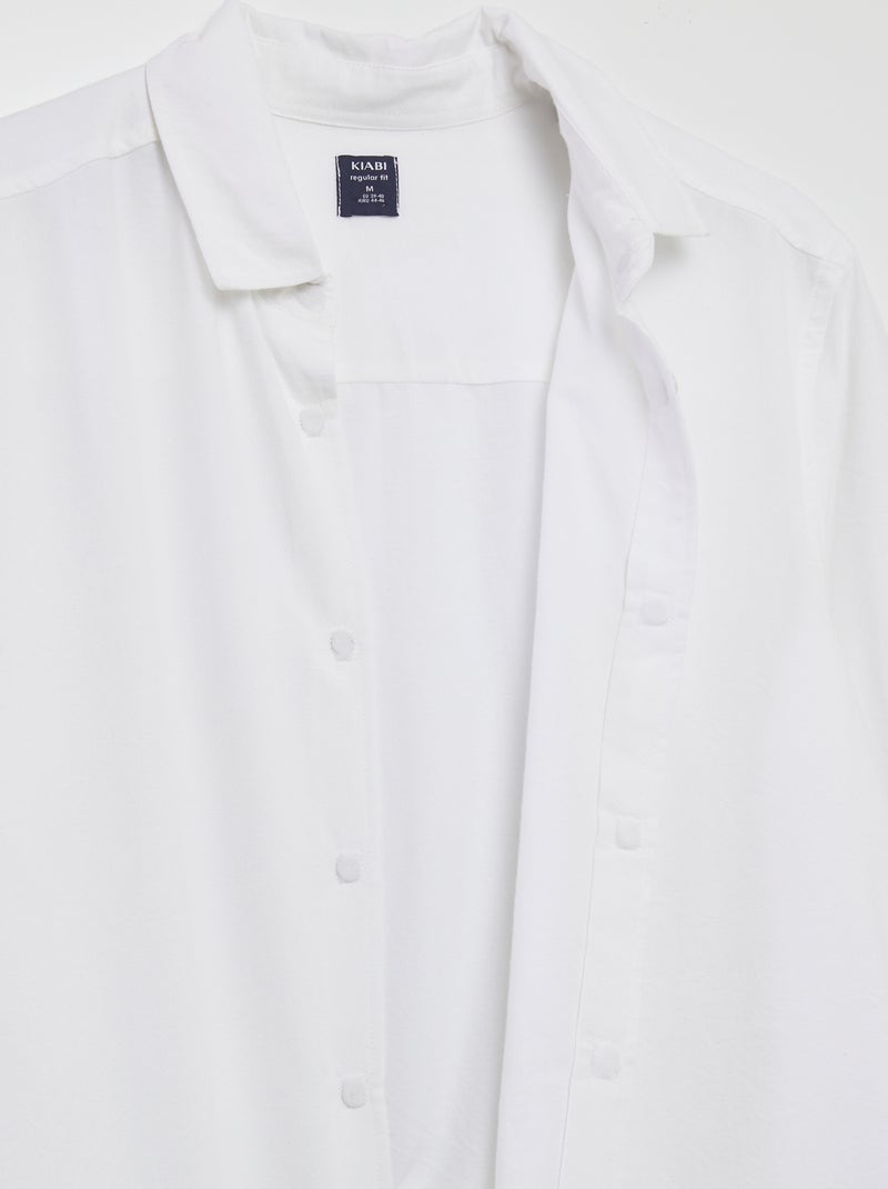 Camisa reta - coleção fácil de vestir Branco - Kiabi
