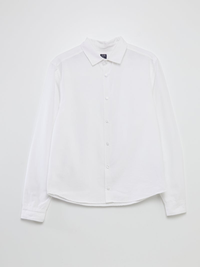 Camisa reta - coleção fácil de vestir Branco - Kiabi