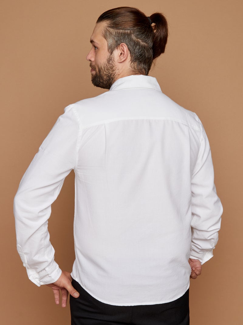 Camisa reta - coleção fácil de vestir Branco - Kiabi