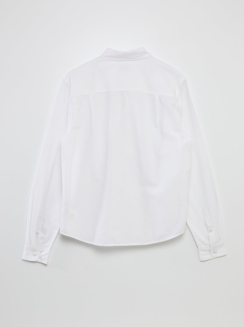 Camisa reta - coleção fácil de vestir Branco - Kiabi