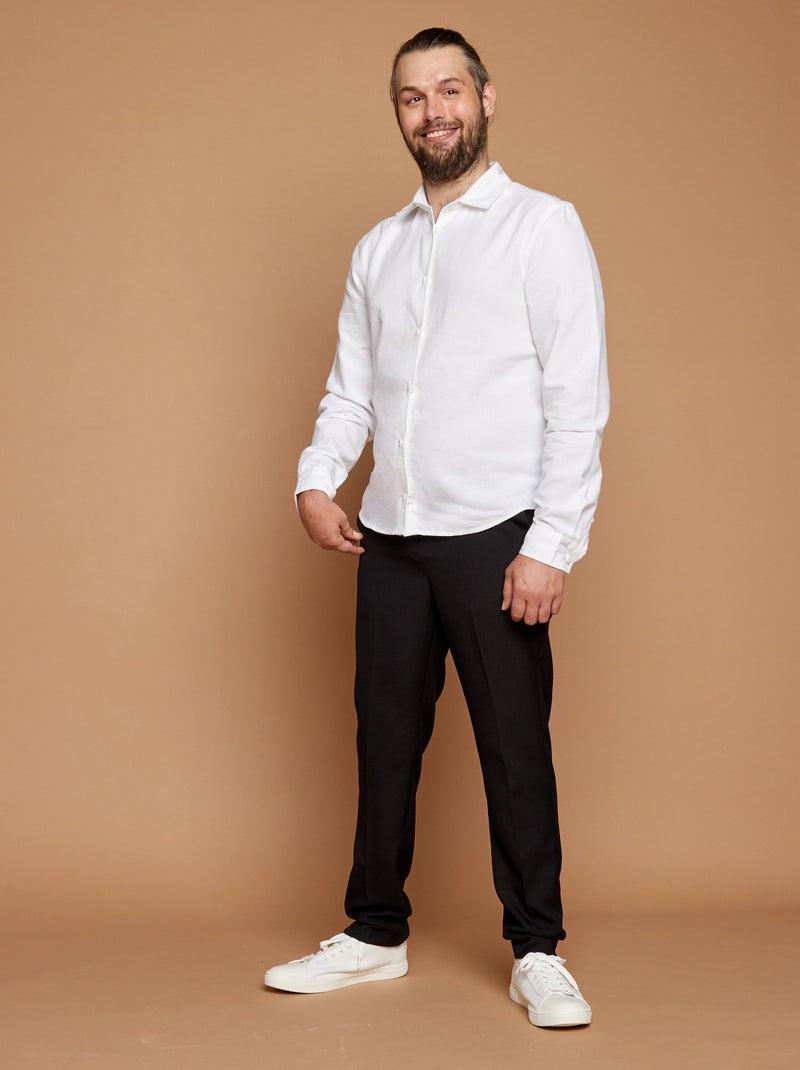 Camisa reta - coleção fácil de vestir Branco - Kiabi