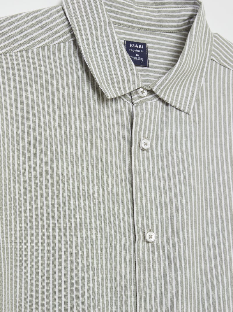 Camisa reta - coleção fácil de vestir CAQUI - Kiabi