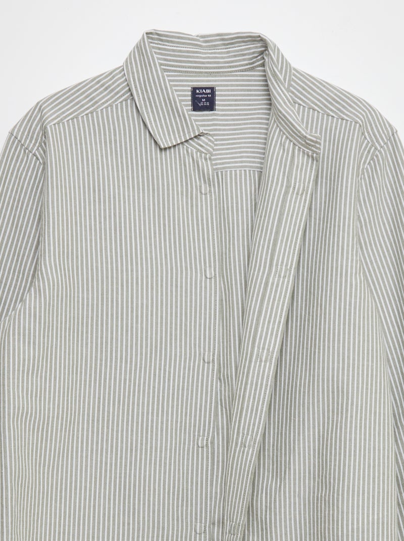 Camisa reta - coleção fácil de vestir CAQUI - Kiabi