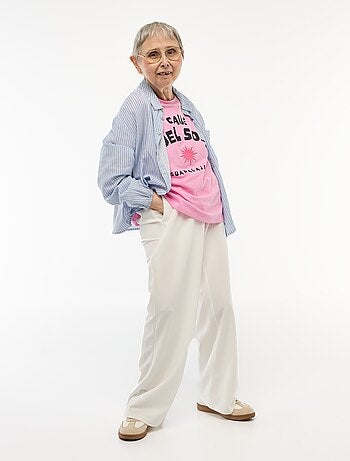 Camisa reta às riscas - Fácil de Vestir