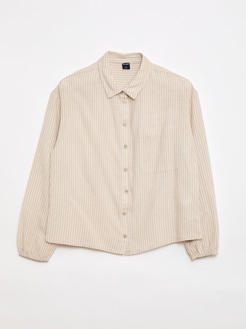 Camisa reta às riscas - Fácil de Vestir - Kiabi