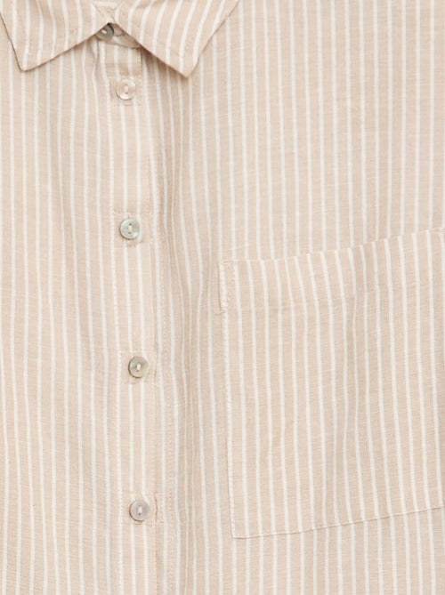 Camisa reta às riscas - Fácil de Vestir - Kiabi