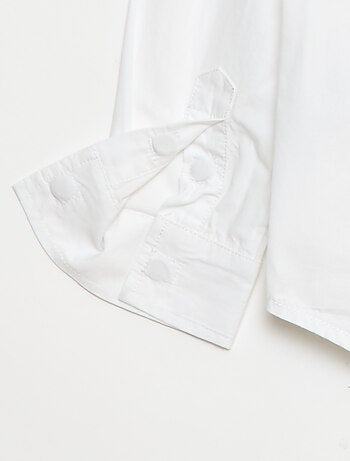 Camisa Reta com Abertura e Punhos Magnéticos - So Easy