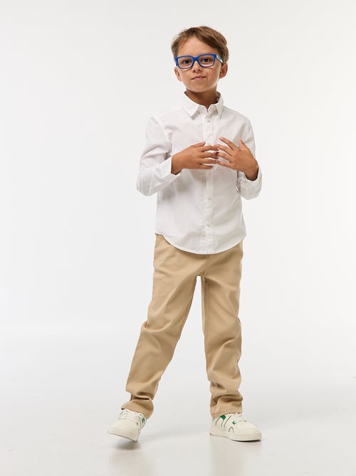 Camisa Reta com Abertura e Punhos Magnéticos - So Easy - Kiabi