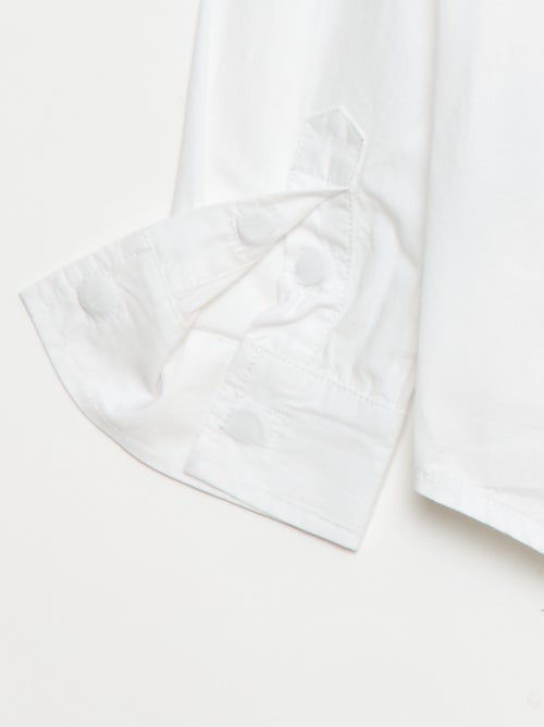 Camisa Reta com Abertura e Punhos Magnéticos - So Easy - Kiabi