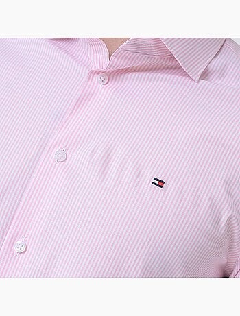 Camisa Rosa de Homem Tommy Hilfiger em Popelina Stretch