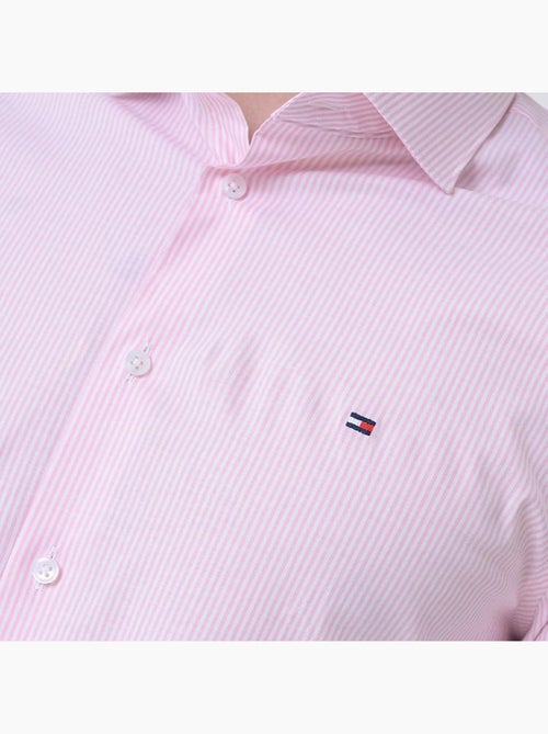 Camisa Rosa de Homem Tommy Hilfiger em Popelina Stretch - Kiabi Camisa Rosa de Homem Tommy Hilfiger em Popelina Stretch - Kiabi