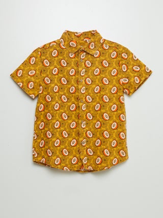Camisa sem mangas em linho misturado