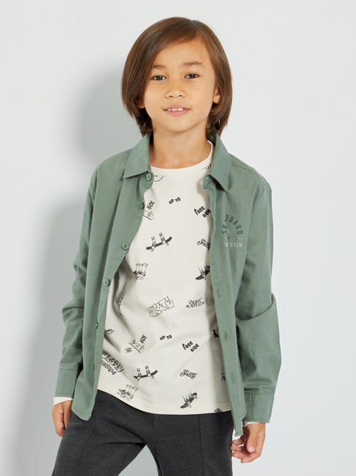 Camisa 'Skatebord' em algodão - Kiabi