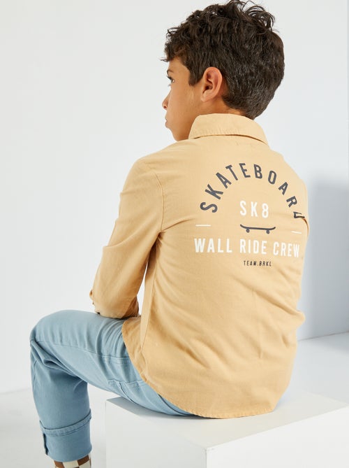 Camisa 'Skatebord' em algodão - Kiabi