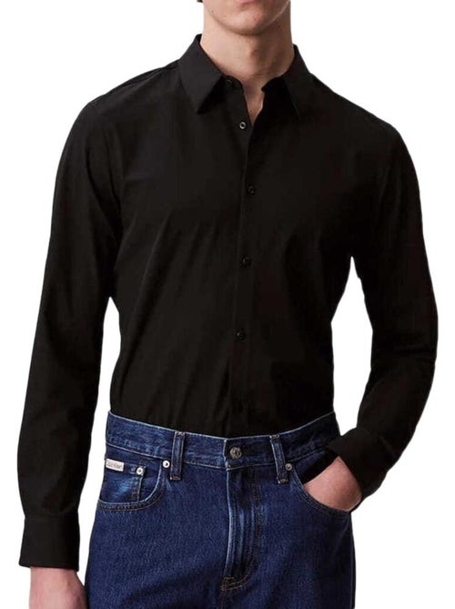 Camisa Slim Calvin Klein Jeans Tech Stretch para Homem - Kiabi Camisa Slim Calvin Klein Jeans Tech Stretch para Homem - Kiabi