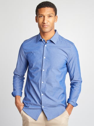 Camisa slim com motivo