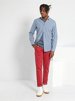 Camisa slim de conceção ecológica - Kiabi