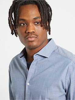 Camisa slim de conceção ecológica - Kiabi