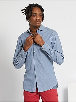 Camisa slim de conceção ecológica - Kiabi