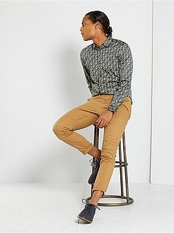 Camisa slim de conceção ecológica - Kiabi